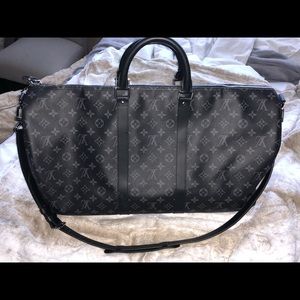 Louis Vuitton Monogram Eclipse Canvas Keepall